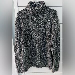 Joseph Abboud Black and White Turtleneck Sweater